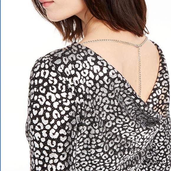 Michael Kors Petite Medium Metallic Leopard Dress - Picture 2 of 5